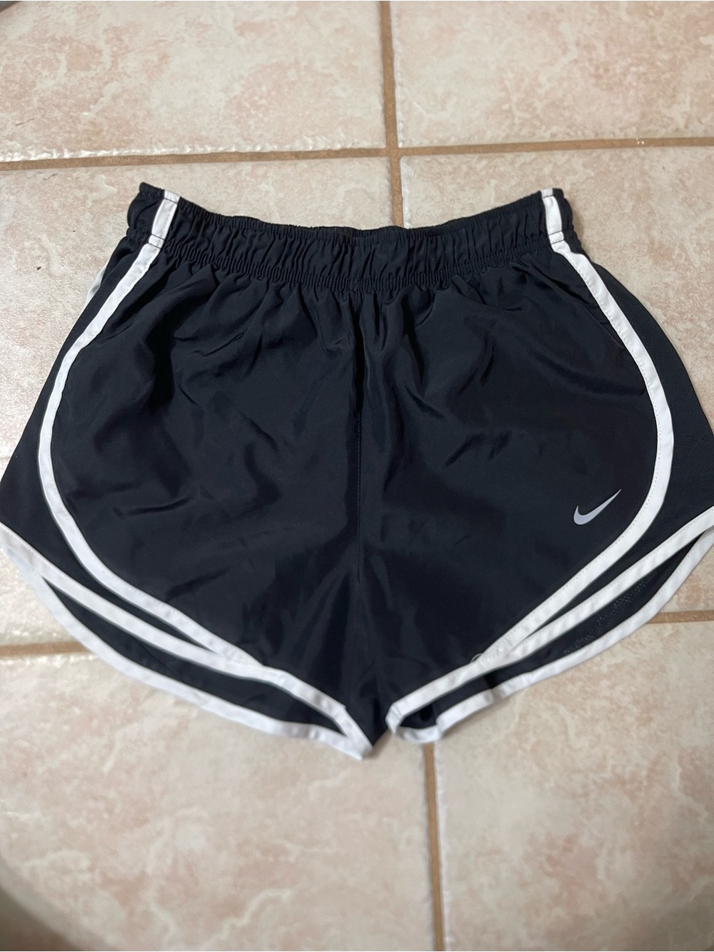 Nike Black Athletic Shorts with White Trim